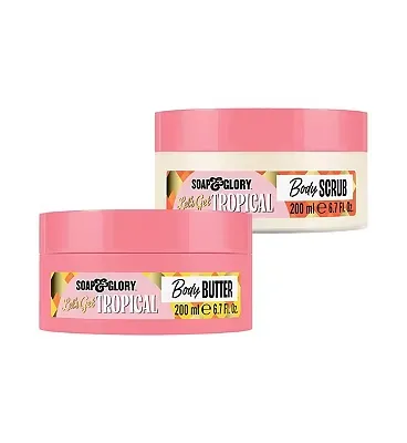 Soap & Glory Let's Get Tropical Scrub & Butter Duo